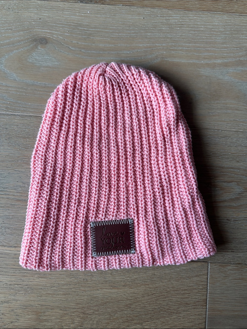 Love Your Melon Light Pink Knit Beanie